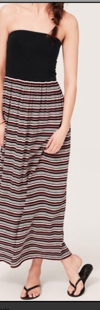 Loft strapless striped maxi casual XL